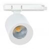 Foco led para carril trifásico, TRACK.31, proyector de 15W, color blanco. Luz regulable.