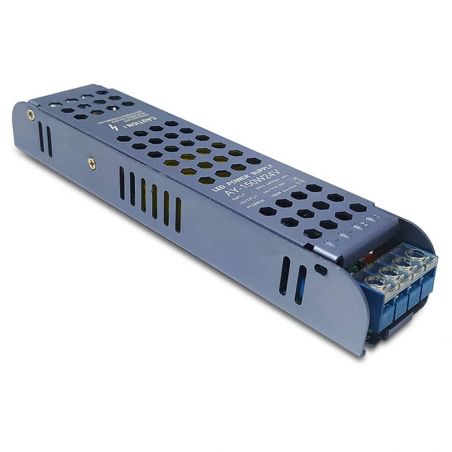 Transformador para tiras LED de 24V. Driver con protección IP20 y potencia 150W.