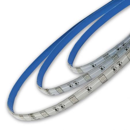 Tira LED 24V, 5050 RGB de 30 LED por metro, grado de protección IP65. Detalle de la tira led.