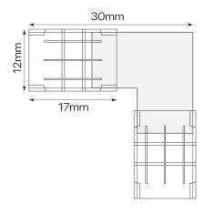 Conector tipo L con 3PIN para tira de led de 12V y 24V dualcolor. 2