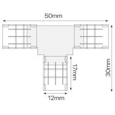 Conector tipo T con 3PIN para tira de led de 12V y 24V dualcolor. 2