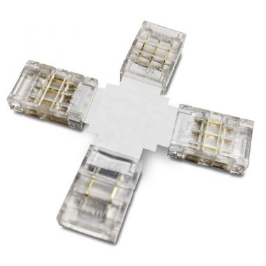 Conector tipo X con 3PIN para tira de led de 12V y 24V dualcolor.
