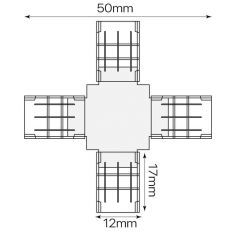 Conector tipo X con 3PIN para tira de led de 12V y 24V dualcolor. 2