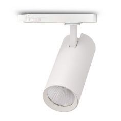 Foco led para carril trifásico, TRACK.33, proyector de 27W, color blanco. Luz regulable.