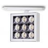 Foco led para carril trifásico, TRACK.34, proyector de 40W, color blanco. Luz regulable.