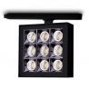 Foco led para carril trifásico, TRACK.34, proyector de 40W, color Negro.