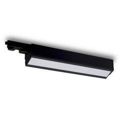 Foco led para carril trifásico, TRACK.35, proyector de 40W, color negro.