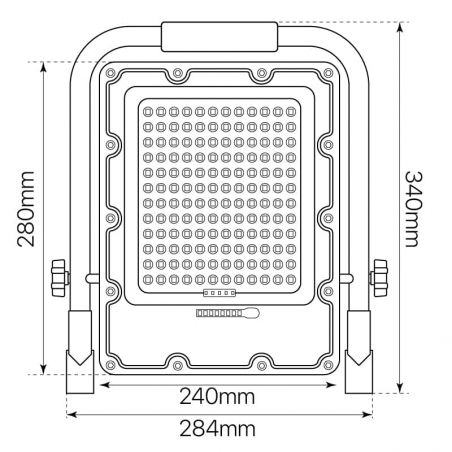 CAVE, Proyector LED con batería, autónomo portátil de 200W. Dimensiones y medidas.
