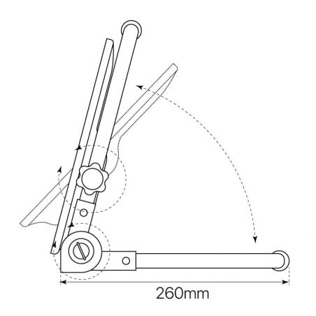 CAVE, Proyector LED con batería, autónomo portátil de 200W. Esquema de posiciones.