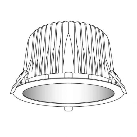 Foco empotrable LED, RATIO DOWN-LED 50W. Dibujo técnico.