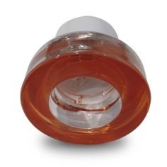 Aro empotrable de CRISTAL redondo, para bombillas GU10. Color ambar.