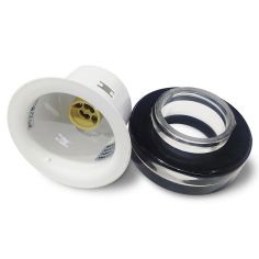 Aro empotrable de CRISTAL redondo, para bombillas GU10. Color amarillo. 2