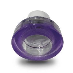 Aro empotrable de CRISTAL redondo, para bombillas GU10. Color Violeta.