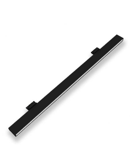 Luminaria LED lineal OFFICE TRACK de 50W color NEGRA, para carril universal.