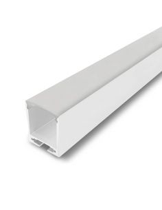 Perfil de aluminio blanco D-360 de superficie, para tiras de led.