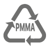 PMMA plástico icono